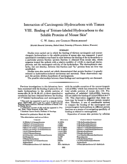 Interaction of Carcinogenic Hydrocarbons with