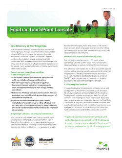 Equitrac TouchPoint Console
