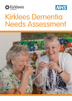 Kirklees Dementia Needs Assessment