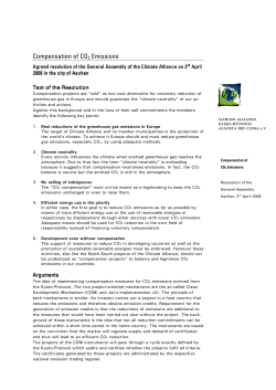 Compensation of CO2 Emissions