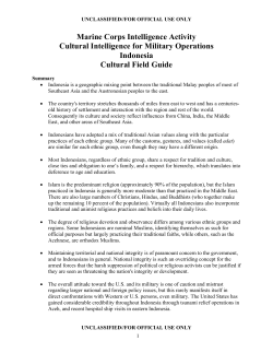 Marine Corps Intelligence Activity Cultural Intelligence for Military