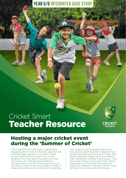 Teacher Resource - Cricket Australia
