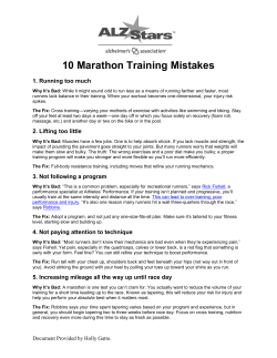 10 Marathon Training Mistakes