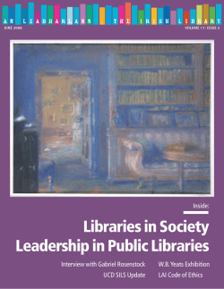 Libraries in Society Leadership in Public Libraries