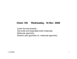 11-18-09 VSEPR and molecular geometry