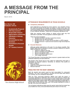 a message from the principal