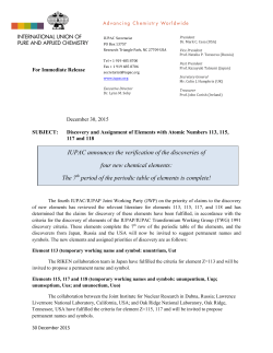 IUPAC-Press-Release_30Dec2015 - National Academy of Sciences