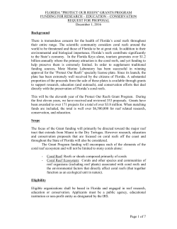 2016 Protect Our Reefs Grant Guidelines