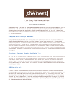 Low Body Fat Workout Plan