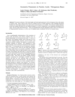 Geometric Parameters in Nucleic Acids: Nitrogenous Bases