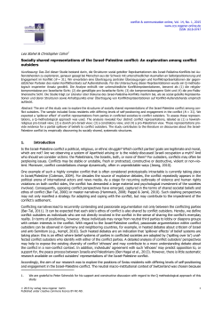 Socially shared representations of the Israel