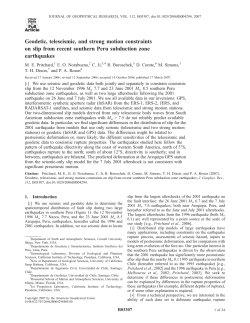 Geodetic, teleseismic, and strong motion constraints on slip from