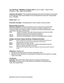 The Silk Road - Maryland Council on Economic Education