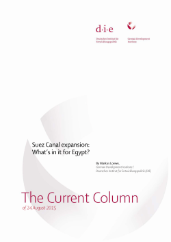 Suez Canal expansion: What`s in it for Egypt?