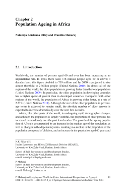 Population Ageing in Africa