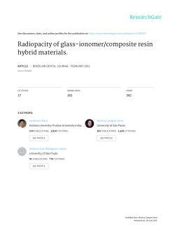 Radiopacity of glass-ionomer/composite resin hybrid materials.