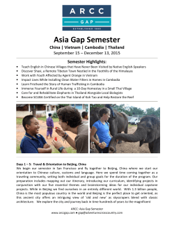Asia Gap Semester - Adventures Cross Country