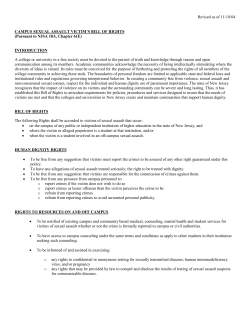 Campus Sexual Assault Victim`s Bill of Rights