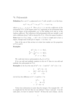 *6. Polynomials
