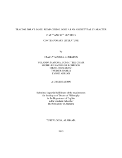 TRACING ZORA`S JANIE: REIMAGINING JANIE AS AN