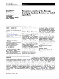 Sonographic evaluation of the diaphragm in critically ill patients
