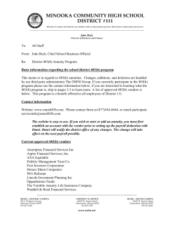 MINOOKA COMMUNITY HIGH SCHOOL DISTRICT #111