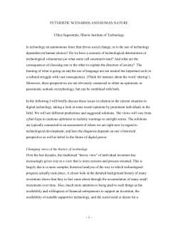 futuristic scenarios and human nature