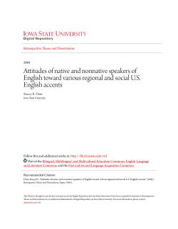 Attitudes of native and nonnative speakers of English toward various