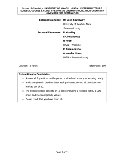 November 2009 FINAL EXAMINATION - CSA