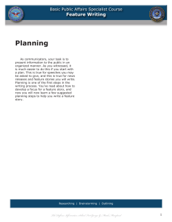 Feature Writing - Blackboard Learn