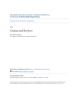 Gratian and the Jews - CUA Law Scholarship Repository