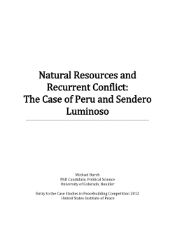 Natural Resources and Recurrent Conflict: The Case of Peru and