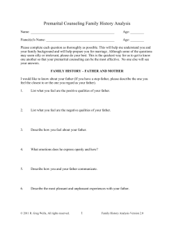 Personal and Family History