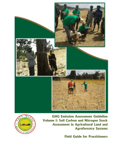 GHG Assessment Guideline Volume I Soil