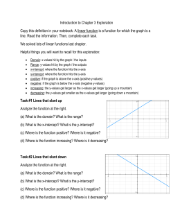 Introduction to Chapter 3 Exploration Copy this definition in your