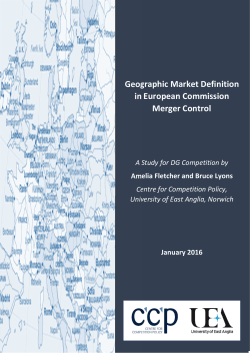 Geographic Market Definition in European Commission Merger