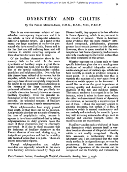 dysentery and colitis - Postgraduate Medical Journal