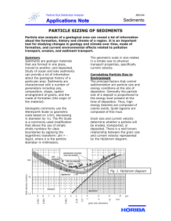Particle sizing sediments