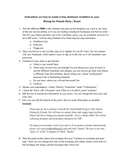 Instructions on how to create a free electronic invitation to your