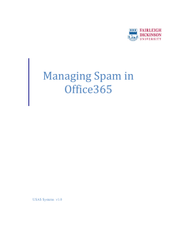 Managing Spam in Office365 - fdu