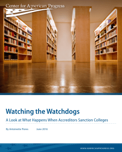 Watching the Watchdogs - Center for American Progress