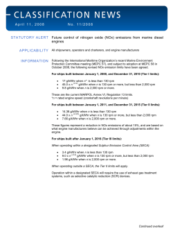 (NOx) emissions from marine diesel engines