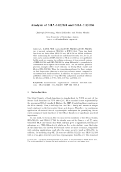 Analysis of SHA-512/224 and SHA-512/256