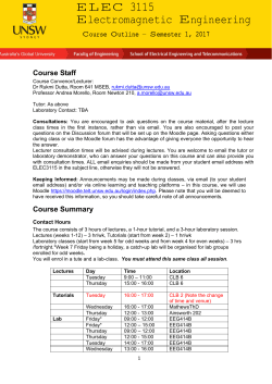 ELEC 3115 Electromagnetic Engineering