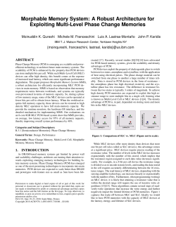 Morphable Memory System - IBM Research People and Projects