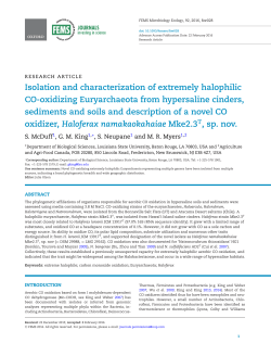 Isolation and characterization of extremely halophilic CO