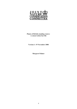 Plants of British standing water - A conservation fact file