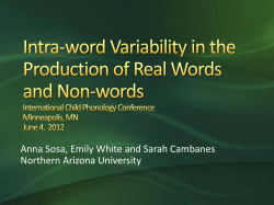 Intra-word variability in the production of real words and non