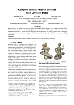 Complex Skeletal Implicit Surfaces with Levels of Detail