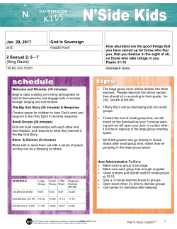 Jan. 29, 2017 God Is Sovereign 2 Samuel 2